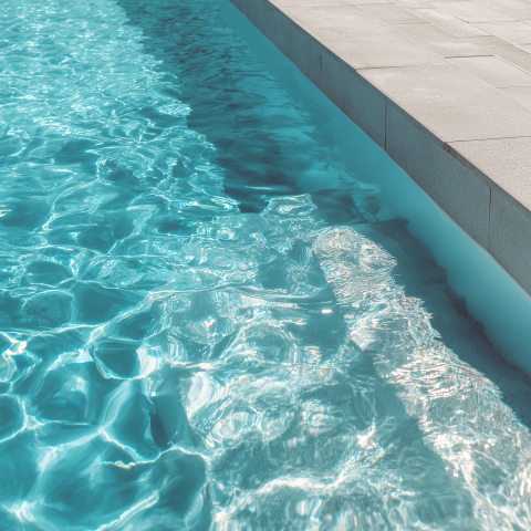 Sunlit Pool Edge With Ripples