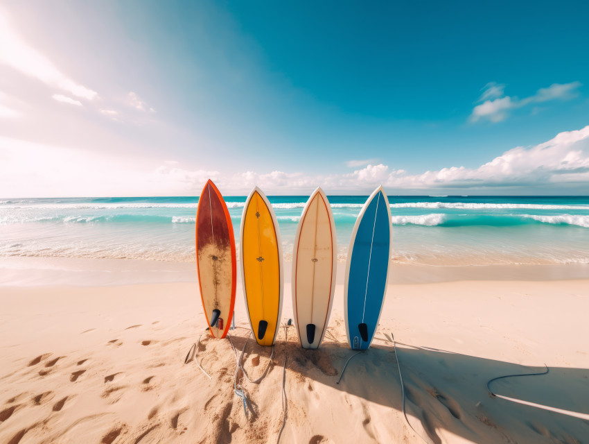 Surfboards on the beach