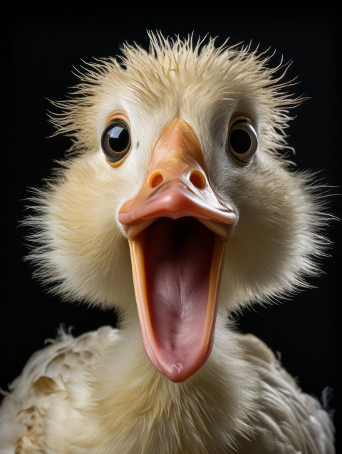Surprised duck