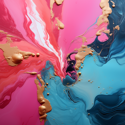 Swirling Acrylic Paint in Vivid Colors