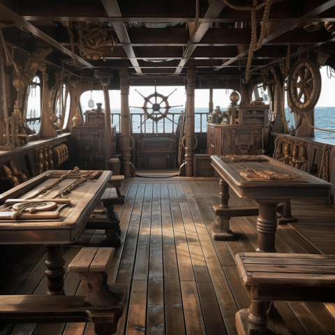 Interior View of a Ship's Deck