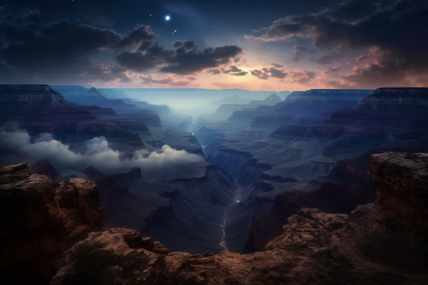 The Grand Canyon at night