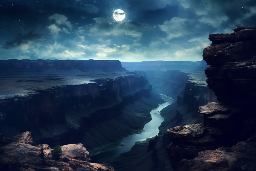 The Grand Canyon at night
