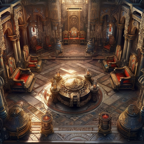 Dwarven Throne Room with Intricate Design