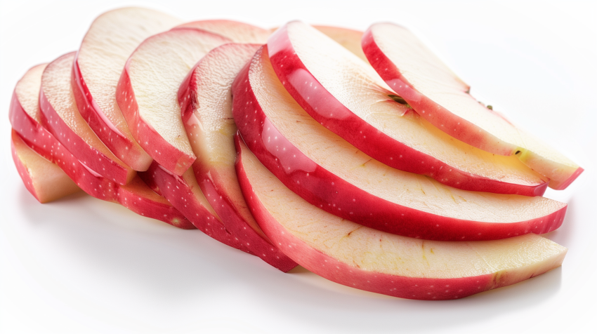 Thinly Sliced Red Apple Arrangement