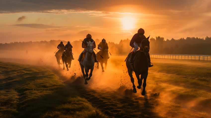 Thundering Hooves at Dawn Horse Race Track