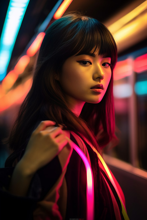Tokyo Girl Subway Rider