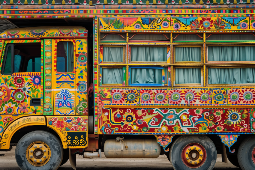 Rolling Artistry of Pakistani truck