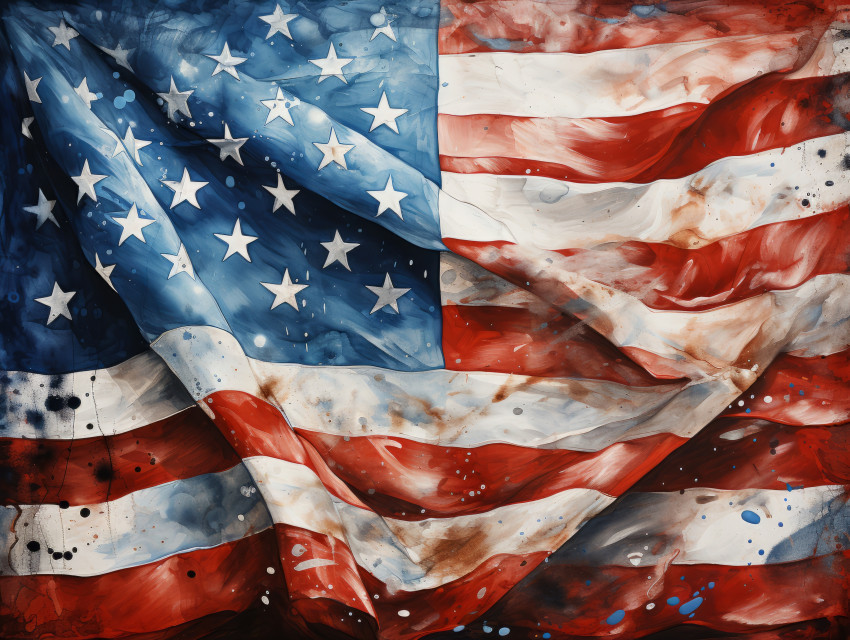 United States Flag Painting