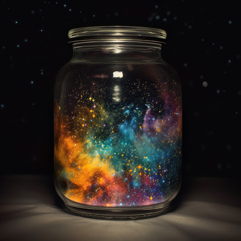 Colorful Galaxy in a Jar