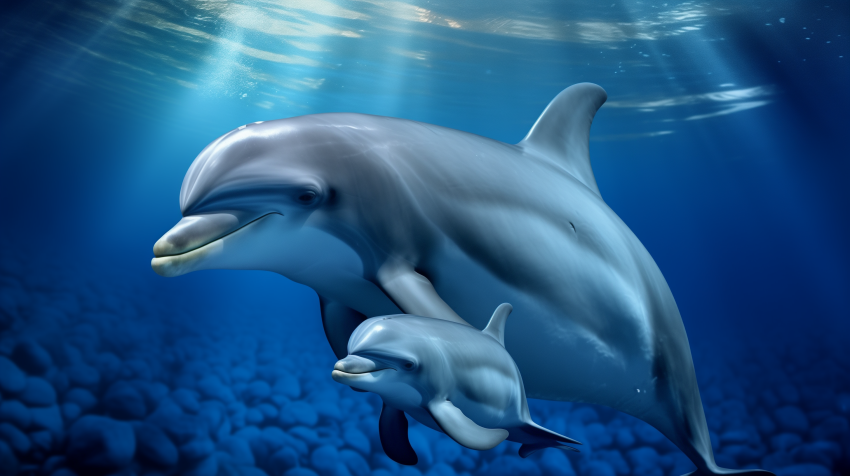 Heartwarming image of a dolphin