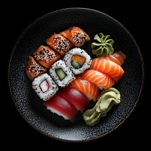 Variety Sushi Roll and Nigiri Selection