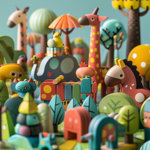 Versatile and Creative Wooden Toys