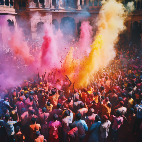 Vibrant Celebration of Holi Festival