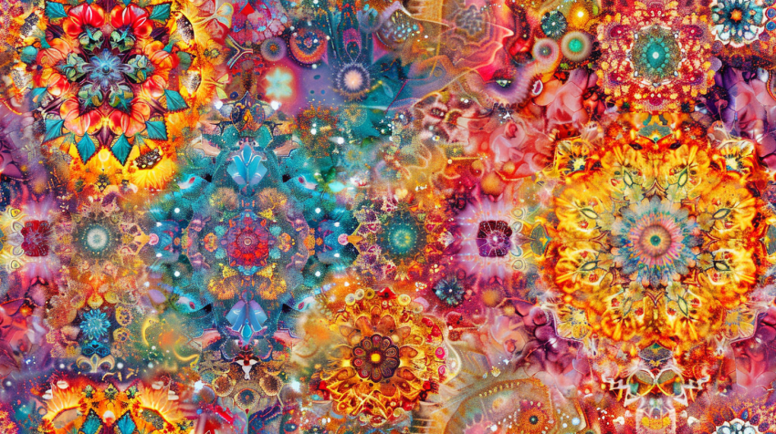 Vibrant Kaleidoscope of Colorful Mandalas