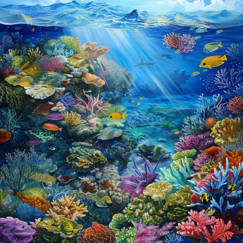 Vibrant Marine Life in Crystal Clear Waters