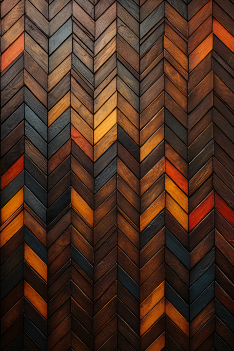 Weathered herringbone art deco wood floor
