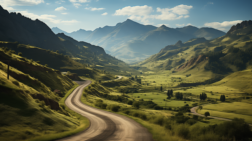 Winding Green Mountain Valley