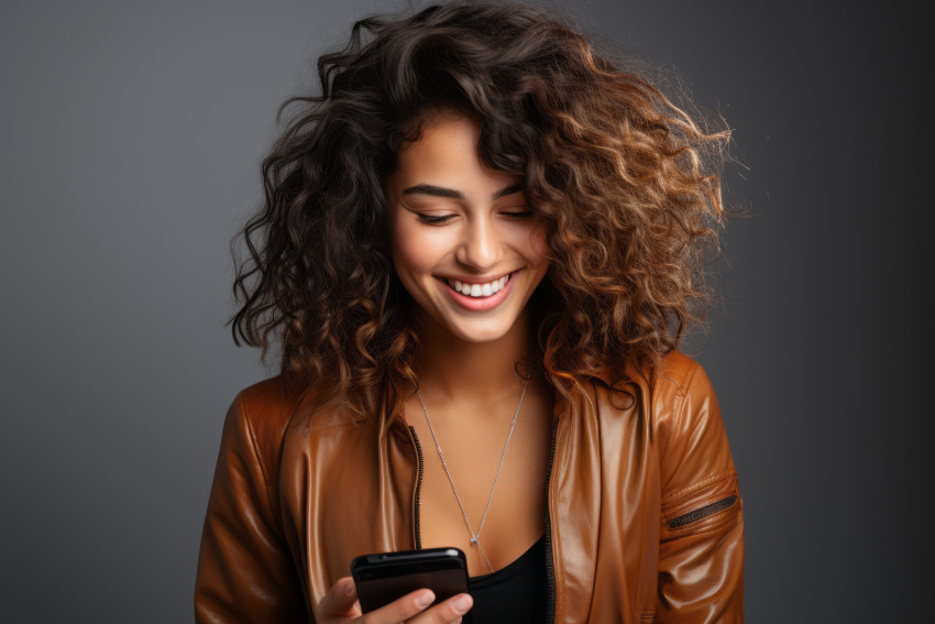 Woman holding a mobile phone