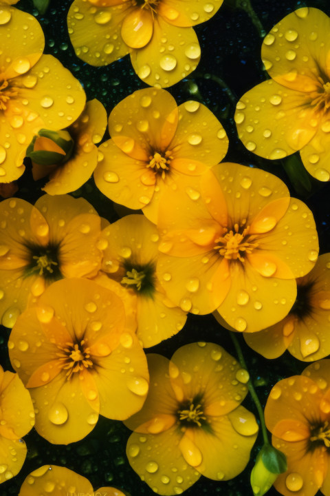 Yellow buttercup flower wallpaper
