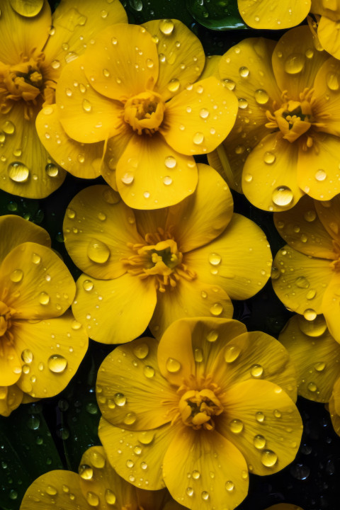 Yellow buttercup flower wallpaper