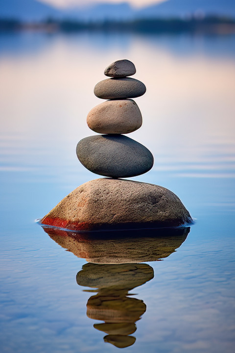 Zen Balanced Rocks