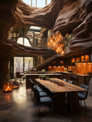 A modern luxury kitchen inside of Antelope Canyon | Unreal Images ...