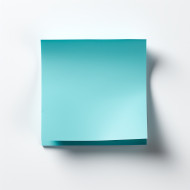 Blue post it note on blank white background | Unreal Images - Free AI ...